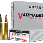 81557 Nosler 65145 Varmageddon 223 Rem 55 gr Flat Base Tipped 20 Per Box/ 20 Case