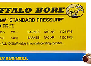 Buffalo Bore Ammunition 23D20 Standard Pressure Strictly Business 40 S&W 125 gr Barnes TAC XP Lead Free 20 Per Box/ 12 Case