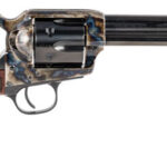 82487 Taylors & Company 555130 Gambler 45 Colt (LC) Caliber with 5.50" Blued Finish Barrel, 6rd Capacity Blued Finish Cylinder, Color Case Hardened Finish Steel Frame & Checkered Walnut Grip