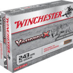 84061 Winchester Ammo X243P Varmint X 243 Win 58 gr Polymer Tip Rapid Expansion 20 Per Box/ 10 Case