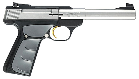 Browning Buck Mark Camper UFX .22 LR with 5.5 inch stainless tapered bull barrel and matte black frame