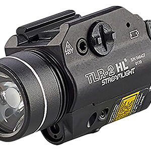 Streamlight 69261 TLR-2 HL Gun Light  Black Anodized 1,000 Lumens White LED Red Laser