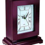 87971 Peace Keeper RGC Tall Gun Clock Front Panel Entry Mahogany Stain Wood Holds 1 Handgun 13.25" L x 9.50" W x 6.25" D