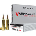 88223 Nosler 40223 Varmageddon 223 Rem 62 gr Flat Base Hollow Point 20 Per Box/ 20 Case