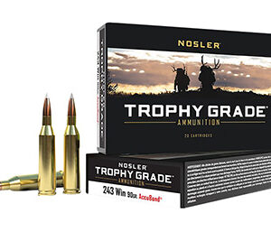 Nosler 48263 Trophy Grade  243 Win 90 gr Nosler AccuBond 20 Per Box/ 10 Case
