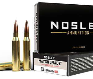 Nosler 43136 Match Grade  338 Lapua Mag 300 gr Custom Competition Hollow Point Boat Tail 20 Per Box/ 10 Case