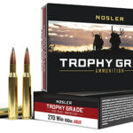 91130 Nosler 60125 Trophy Grade Long-Range 270 Win 150 gr Nosler Spitzer AccuBond Long Range 20 Per Box/ 10 Case