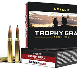 Nosler 60125 Trophy Grade Long-Range 270 Win 150 gr Nosler Spitzer AccuBond Long Range 20 Per Box/ 10 Case