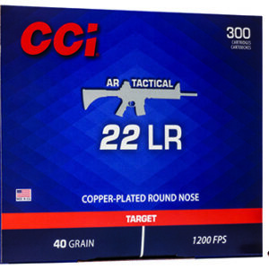 CCI 956 AR Tactical  22 LR 40 gr Copper Plated Round Nose 300 Per Box/ 10 Case