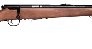 Savage 93G .22 Winchester Magnum bolt-action rifle with hardwood stock and blued barrel
