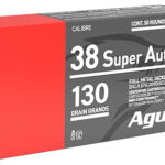 96093 Aguila 1E382112 Target & Range Handgun 38 Super +P 130 gr Full Metal Jacket 50 Per Box/ 20 Case