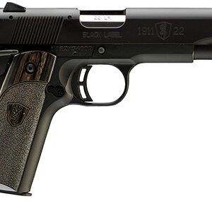 Browning 051815490 1911-22 Black Label Compact Compact 22 LR 10+1 3.63" Stainless Steel Barrel, Matte Black Serrated Slide & Polymer Frame w/Beavertail, Black Laminate Stippled Grip