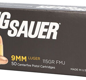 Sig Sauer E9MMB150 Elite Ball  9mm Luger 115 gr Full Metal Jacket 50 Per Box/ 20 Case
