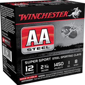 Winchester Ammo AASCL12S8 AA Super Sport Sporting Clay 12 Gauge 2.75" 1 oz 8 Shot 25 Per Box/ 10 Case