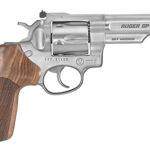 97845 Ruger 1755 GP100 Match Champion Medium Frame 357 Mag 6rd 4.20" Satin Stainless Half-Lug Barrel, Cylinder & Frame, Hogue Stippled Hardwood Grip, Transfer Bar Safety