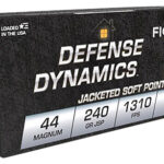 98273 Fiocchi 44A500 Defense Dynamics 44 Rem Mag 240 gr Jacketed Soft Point 50 Per Box/ 10 Case