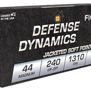 Fiocchi 44A500 Defense Dynamics  44 Rem Mag 240 gr Jacketed Soft Point 50 Per Box/ 10 Case