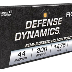 Fiocchi 44B500 Defense Dynamics  44 Rem Mag 200 gr Semi Jacketed Hollow Point 50 Per Box/ 10 Case