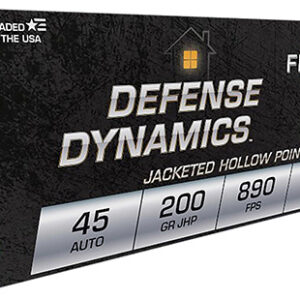 Fiocchi 45B500 Defense Dynamics  45 ACP 200 gr Jacket Hollow Point 50 Per Box/ 10 Case