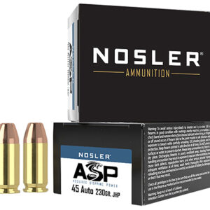Nosler 51277 Assured Stopping Power Handgun 45 ACP 230 gr Jacket Hollow Point 20 Per Box/ 20 Case