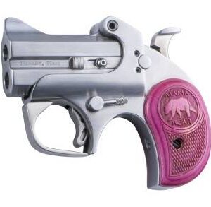 Bond Arms Mama Bear derringer .357 Mag/.38 SPL 2.5-inch stainless with pink wood grips