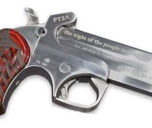 Bond Arms PT2A stainless derringer .45LC/.410 with 4.25 inch barrel and rosewood grips