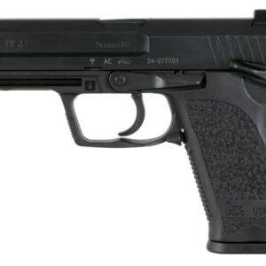 Heckler & Koch USP 9mm V1 pistol with 4.25 in barrel, black polymer frame, and two 15-round magazines