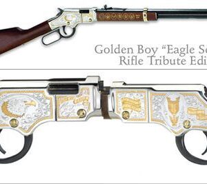 Henry Golden Boy Eagle Scout Tribute .22 LR 20in octagon barrel nickel-plated engraved receiver walnut stock