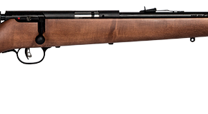 Savage Mark I GY .22 LR youth single-shot rifle with 19 inch blued barrel and hardwood Monte Carlo stock