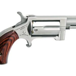 North American Arms Sidewinder .22 Winchester Magnum mini revolver stainless with rosewood bird's-head grip 1.5 inch barrel