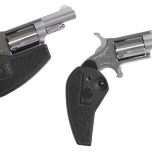 North American Arms Mini Revolver .22 LR stainless with black folding holster grip
