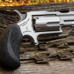 North American Arms Bugout II .22 Magnum stainless revolver with XS front sight and black rubber grip