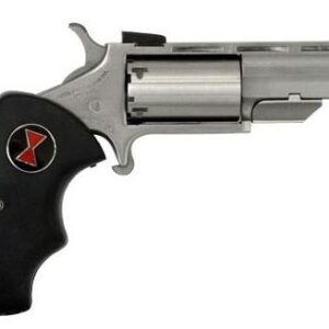 North American Arms Black Widow .22 LR 2-inch stainless revolver 5-shot with black rubber grip