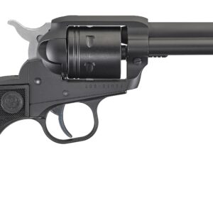 Ruger Wrangler .22 LR revolver with Black Cerakote finish and checkered synthetic grips