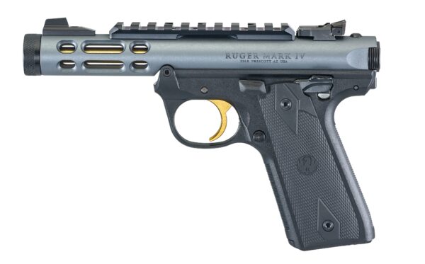 RU43934 scaled RUGER MKIV 22/45 LT 22LR GR/GLD 4.4"