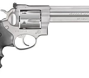 Ruger GP100 .357 Magnum 6-inch satin stainless revolver with Hogue Monogrip
