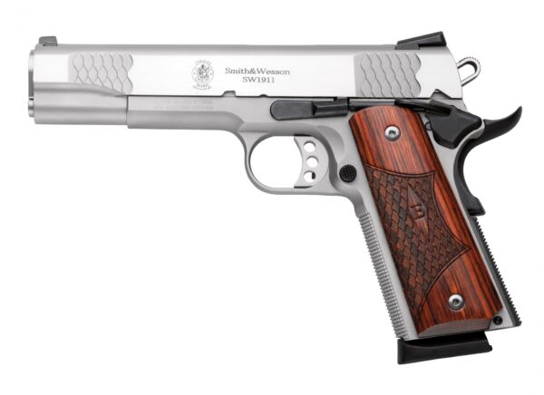 SM108482 SMITH AND WESSON SW1911 45ACP 5" SS/WD E-SERIES