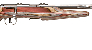Savage 93 BSEV .22 WMR 21-inch spiral-fluted barrel thumbhole laminate stock