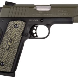 Taurus PT1911 Commander .45 ACP Cerakote Mill-Spec Green slide with custom VZ grips