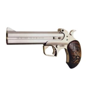 Bond Arms The Texan .45 LC/.410 Bore 6 inch stainless double-barrel derringer with engraved rosewood grip