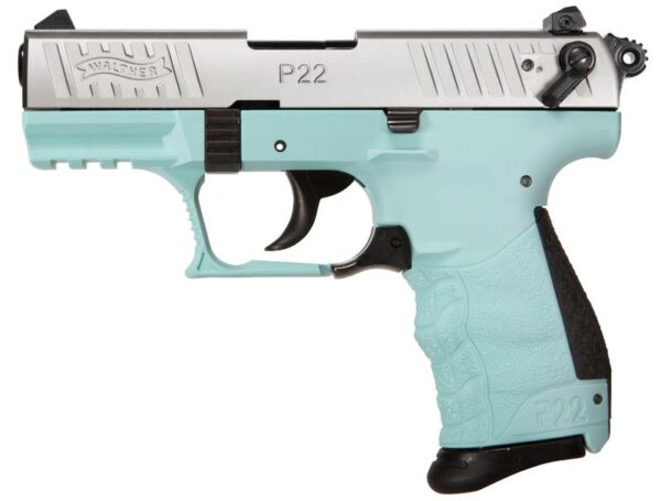 WA5120560 WALTHER ARMS P22Q 22LR NKL/ANGEL BLUE 3.4"