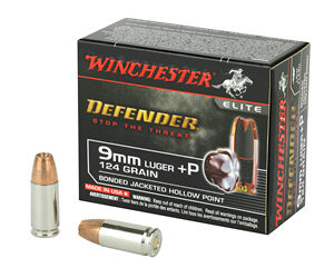 WIN DEFENDER 9MM+P 124GR JHP 20/200