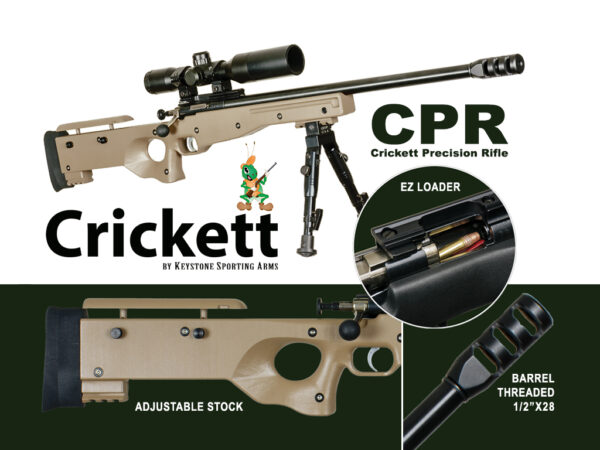 crickettcpre3cb KEYSTONE SPORTING ARMS CRICKETT CPR 22LR BL/TAN PKG