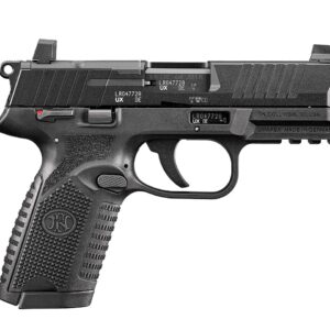 FN 502 MRD .22 LR pistol with 4-inch barrel, black polymer frame, optic-ready slide
