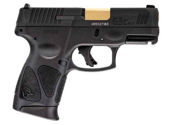 g2cgb7bd2 TAURUS G3C 9MM BLK/BLK GOLD BBL 12+1