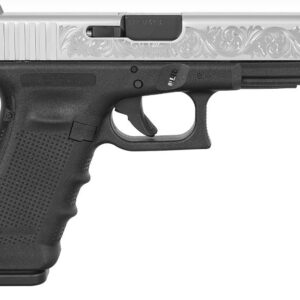 Glock G17 Gen4 9mm stainless scroll engraved full-size pistol
