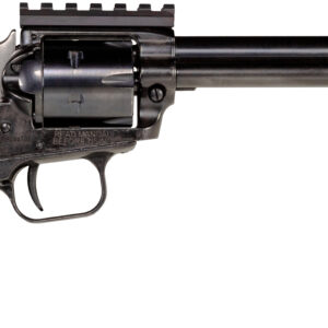 Heritage Rough Rider Tactical Cowboy .22 LR 6.5 inch threaded barrel revolver with Picatinny rail and carbon-fiber grips