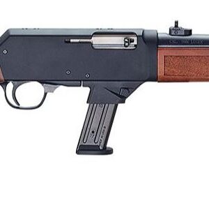 Henry Homesteader 9mm Luger rifle with walnut stock and blued threaded barrel