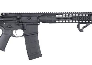 LWRC IC-DI 5.56 NATO rifle with 16.1 inch spiral-fluted barrel in black