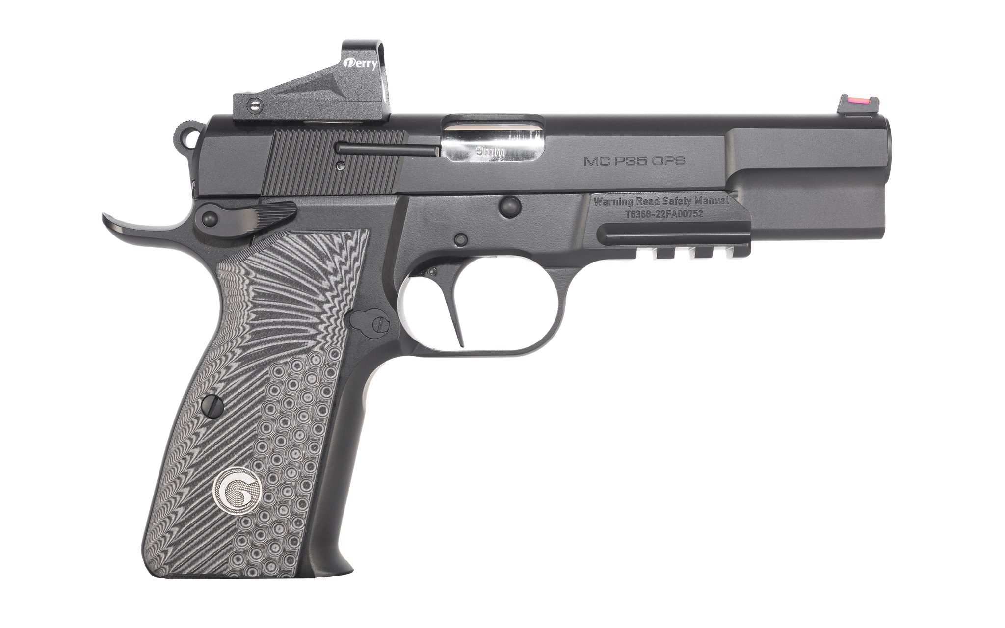 Girsan MCP35 OPS 9mm pistol with FAR-DOT red dot, matte black, 4.87 inch barrel